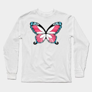Butterfly Wings Trans Pride Flag Long Sleeve T-Shirt